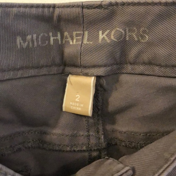 Micheal Kors Gray skinny Denim pant zipper detail - Picture 9 of 9